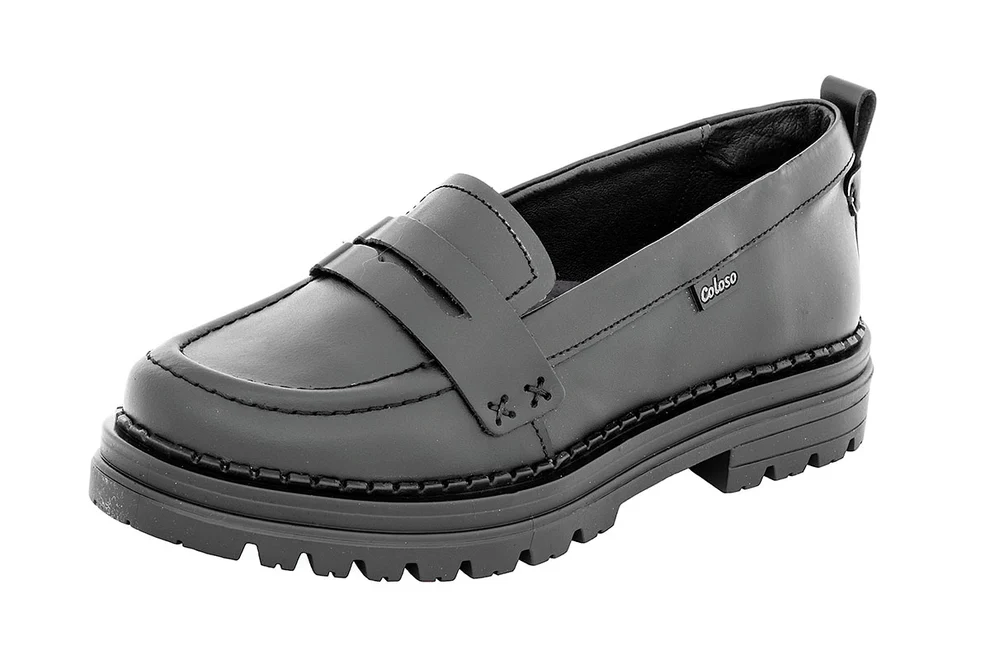 Mocazín Escolar 1340202 Piel Negra Niña