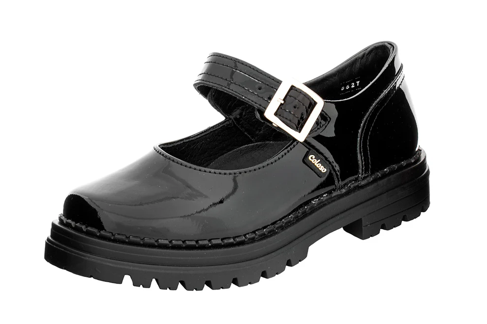 Zapato Escolar 1340804 Charol Negro Niña