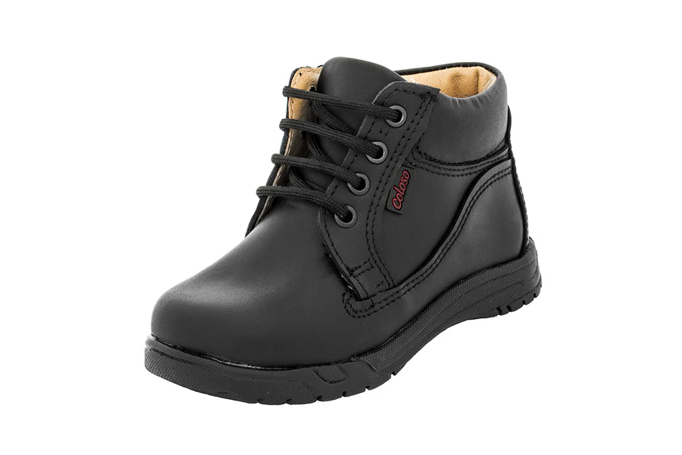 Bota Escolar 31809 Piel Negra Niño