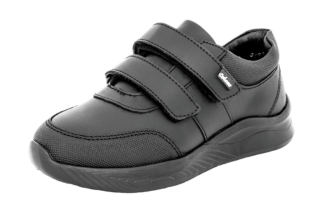 Tenis Escolar Unisex 680802 Piel Negra