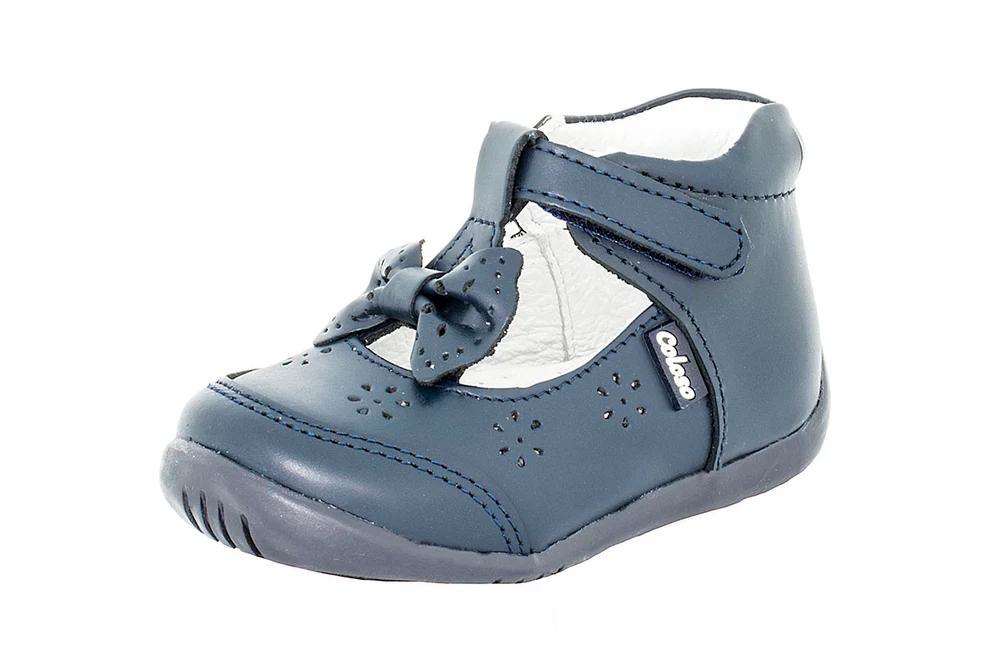 Zapatito 885205 Primeros Pasos Piel Azul Niña