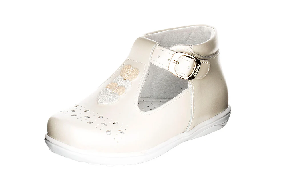 Botita 99601 Piel Blanca Nacarada Niña